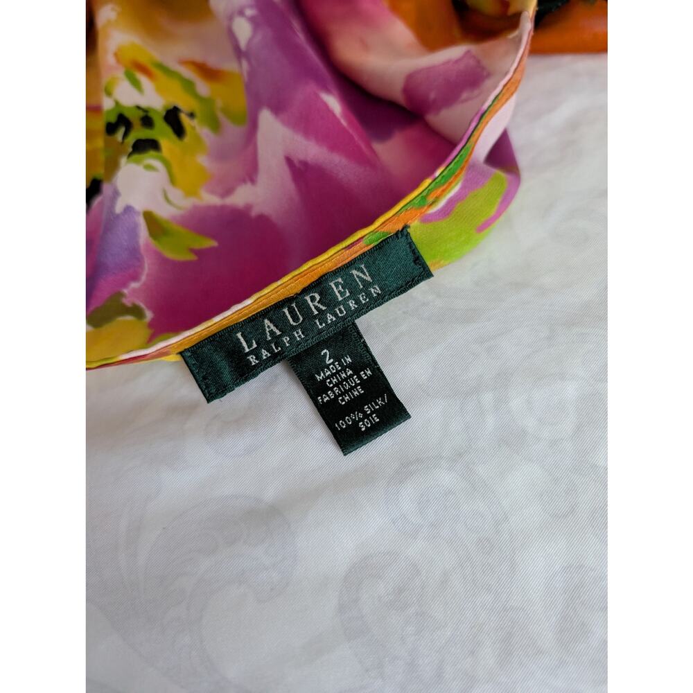 Lauren Ralph Lauren vintage silk wrap top - Picture 3 of 5